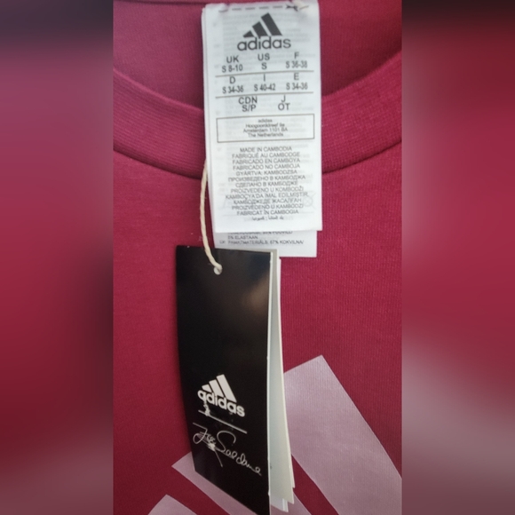 Womens Adidas x Zoe Saldana Collection Crewneck Sweatshirt Legacy Burgundy Small - Picture 15 of 16